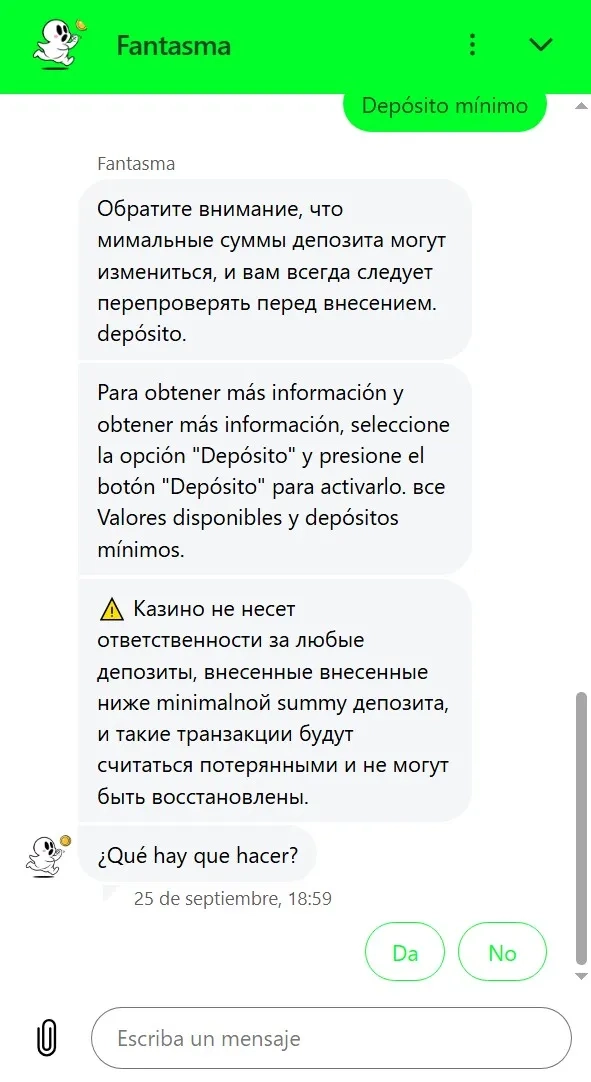 Ghostino casino chat