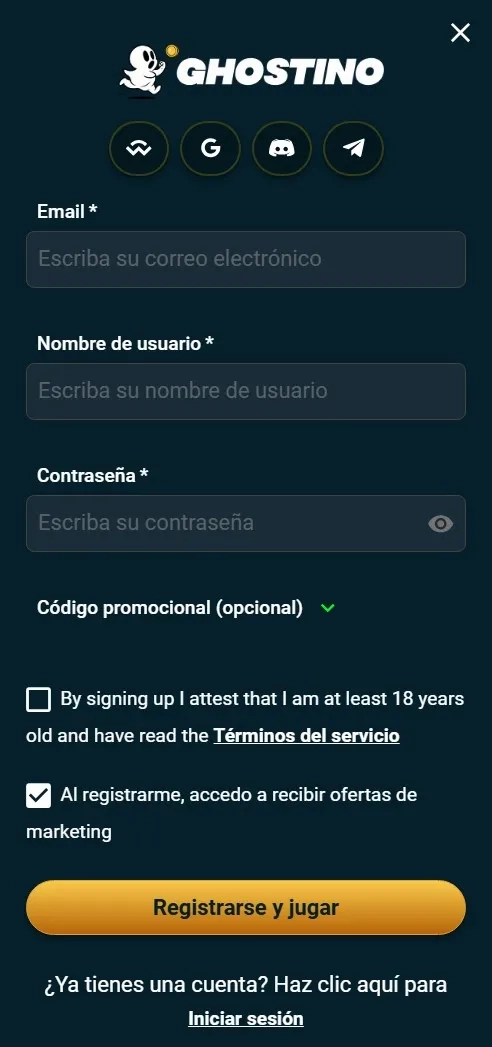 Ghostino casino registrarse