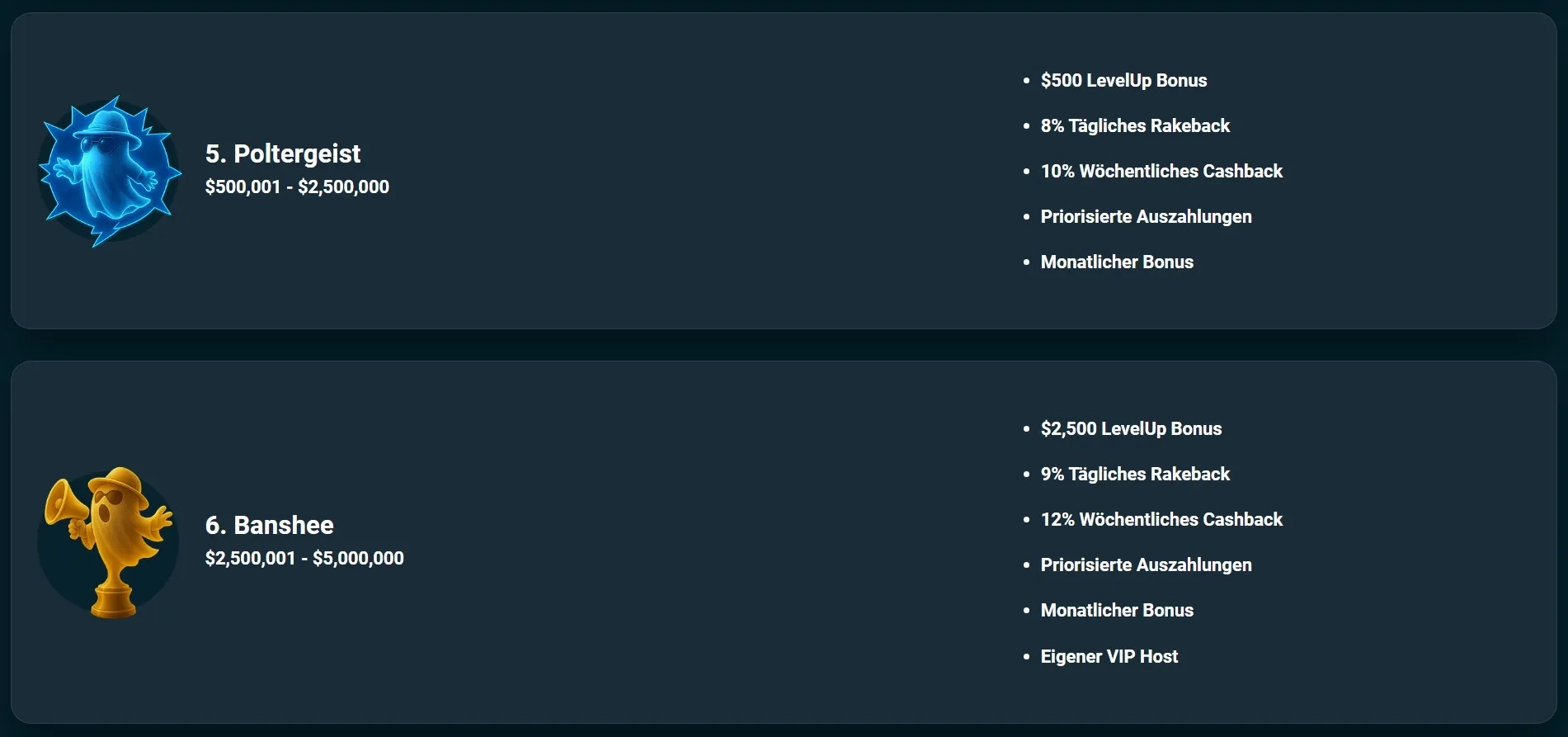 Ghostino casino VIP-club