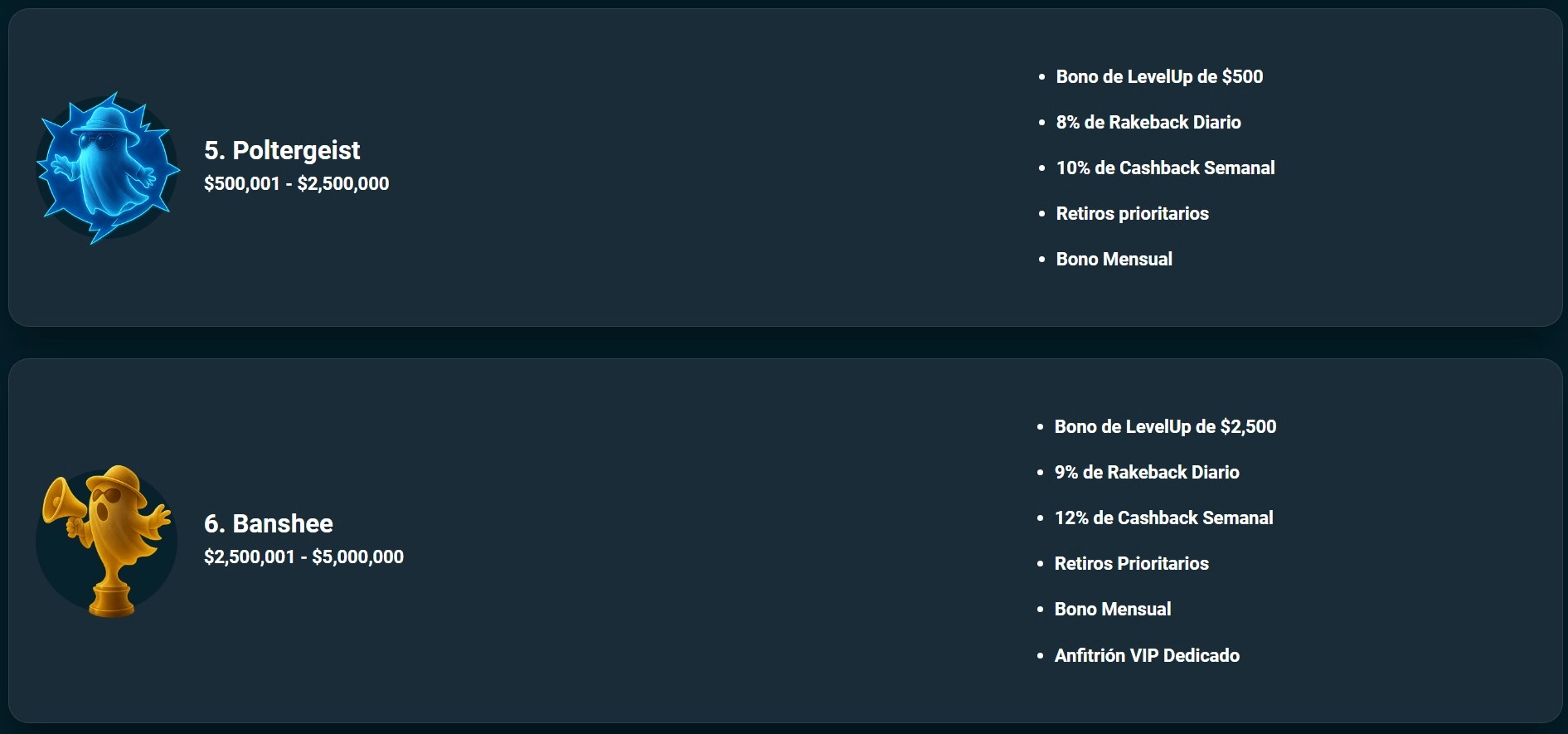 Ghostino casino VIP-club