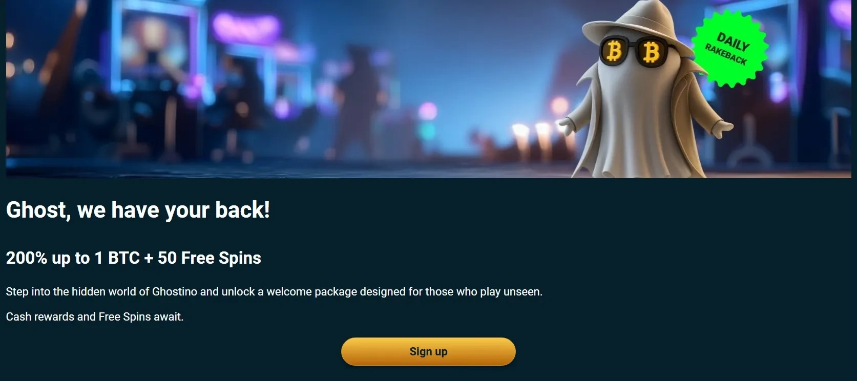 Ghostino casino welcome offer